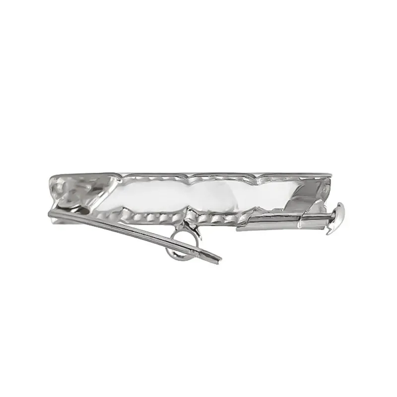 Alfiler Plata Ley 925m broche bebé 3 cm. forma rectangular laterales