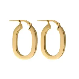 Aros Pendientes en Plata Ley 925m chapados en oro de 22 mm. con 3 mm.