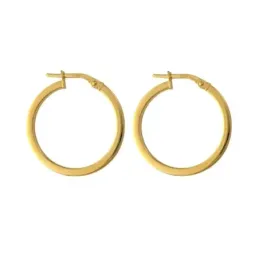 Aros Pendientes en Plata de Ley 925m chapados en oro 20 mm. diámetro