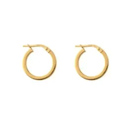 Aros Pendientes en Plata de Ley 925m chapados en oro con 10 mm. diáme