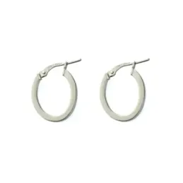 Aros Pendientes en Plata de Ley 925m ovalados de 17 mm. y 2 mm. de es