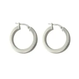 Aros Pendientes en Plata de Ley 925m con 21 mm. y 3 mm. de espesor