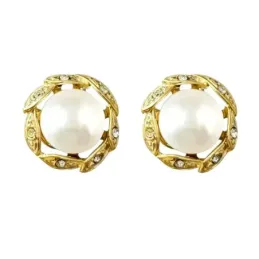 Pendientes Plata de Ley 925m chapados oro 17 mm. con perla 12 mm. y c