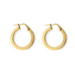 Aros Pendientes en Plata de Ley 925m chapados en oro con 20 mm. y 2.5