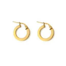 Aros Pendientes en Plata de Ley 925m chapados en oro con 15 mm. y 2.5