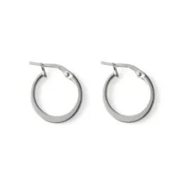 Aros Pendientes en Plata de Ley 925m planos con 15 mm.