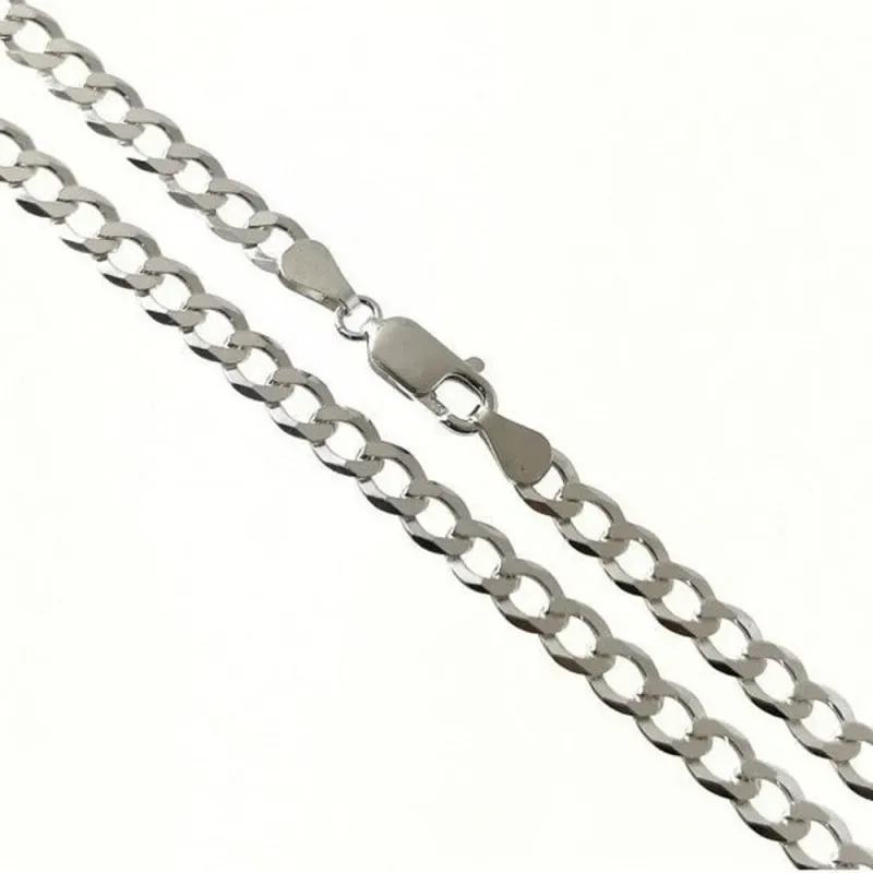 Cadena plata Ley 925m 60 cm. Barbada 1,20 mm. [AB3623]