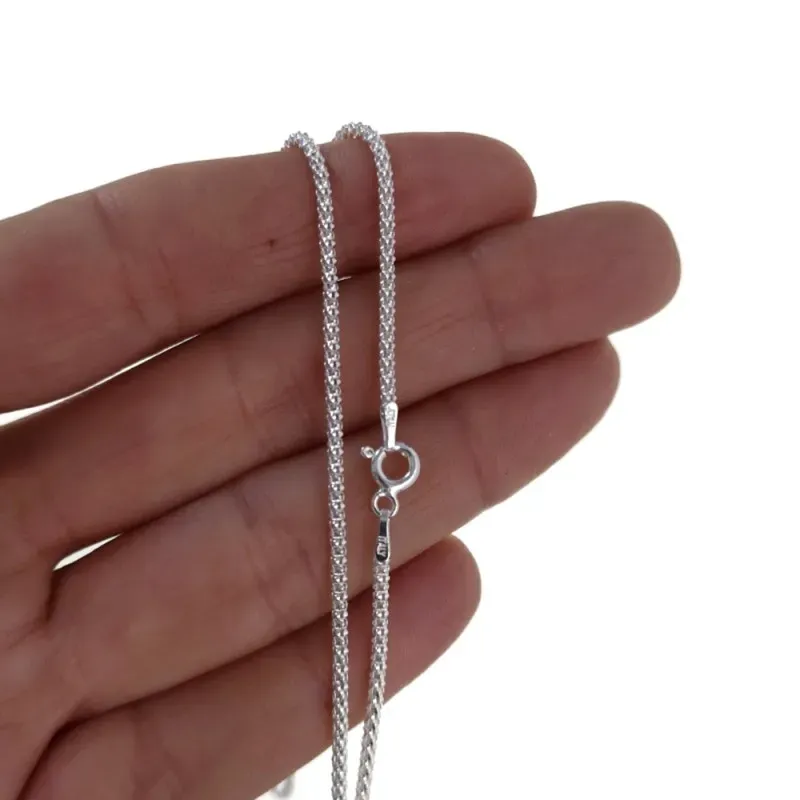 Cadena plata Ley 925m 40 cm. coreana 1,80 mm. [AB3627]