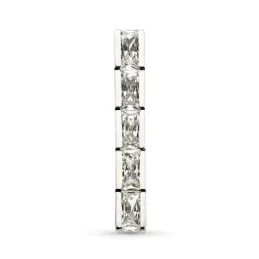 Colgante oro blanco 18k mujer barra vertical circonitas
