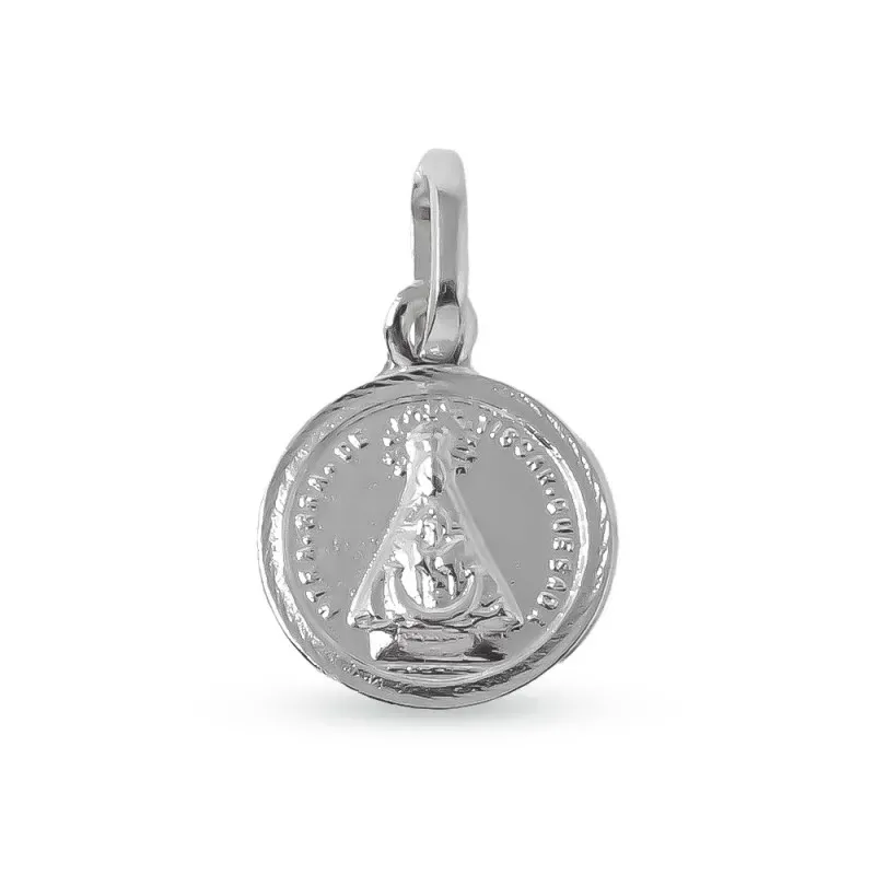 Virgen de Tíscar Medalla en Plata de Ley 925m con 13 mm. Patrona de C