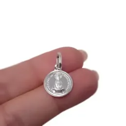 Virgen de Tíscar Medalla en Plata de Ley 925m con 13 mm. Patrona de C