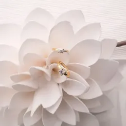 Solitario oro 18k para mujer garras [7550]