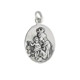 Medalla colgante plata ley 925m 30mm. Virgen Carmen [AA8032]