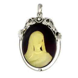 Medalla colgante plata ley 925m 47mm. Virgen [AA8045]