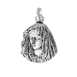 Cabeza rostro Virgen plata ley 925m 25mm. Macarena [AA8131]