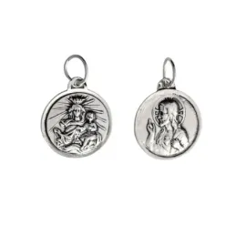 Medalla colgante plata ley 925m 18mm. escapulario grande [AA8141]