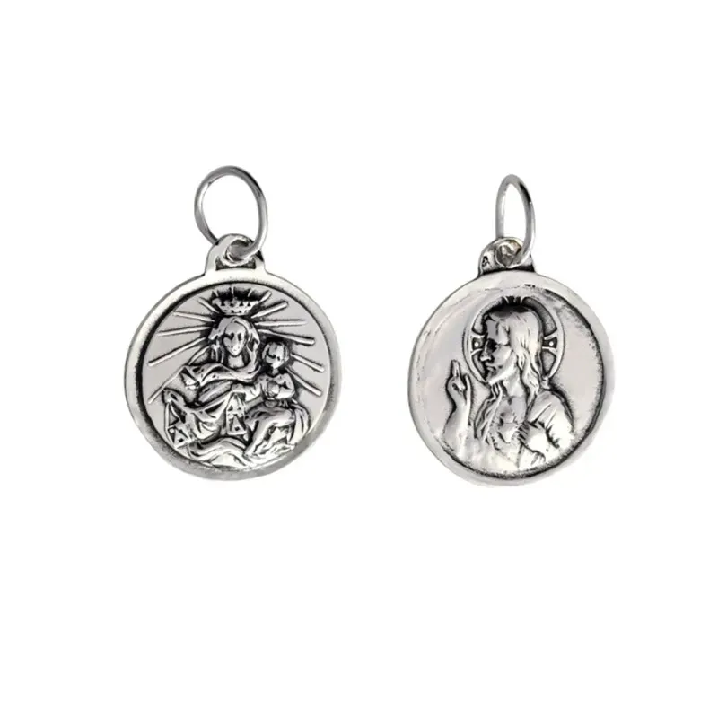 Medalla colgante plata ley 925m 18mm. escapulario grande [AA8141]