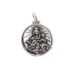 Medalla colgante plata ley 925m 18mm. escapulario grande [AA8141]