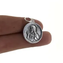 Medalla colgante plata ley 925m 18mm. escapulario grande [AA8141]