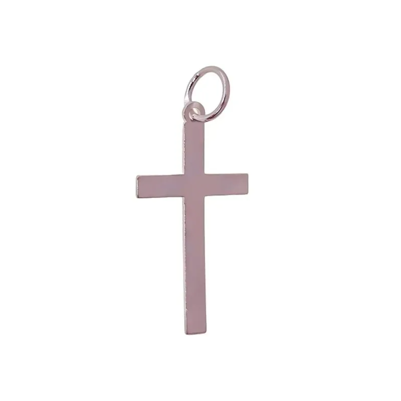 Colgante plata ley 925m 25mm. cruz liso [AA8245]