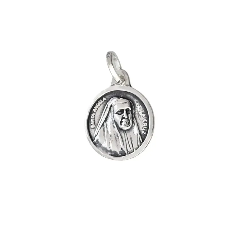 Colgante plata ley 925m 19mm. medalla Ángela Cruz [AA8342]