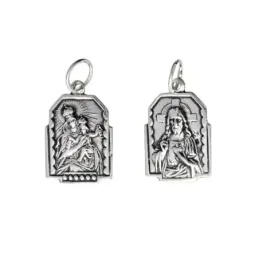 Colgante plata ley 925m 20mm. medalla escapulario [AA8488]
