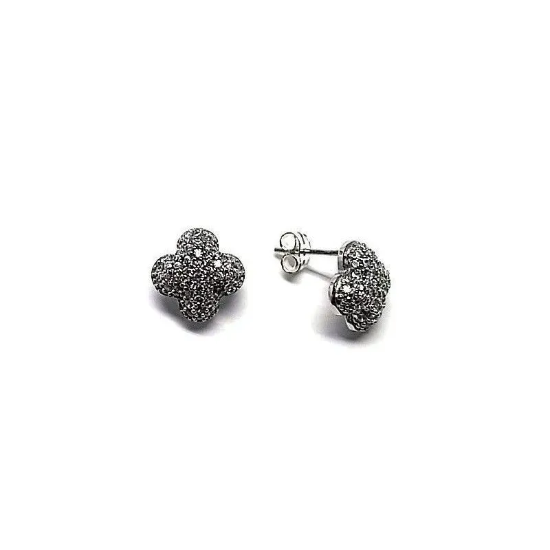 Pendientes plata ley 925m liso 12mm. circonita rodiado [AA9003]