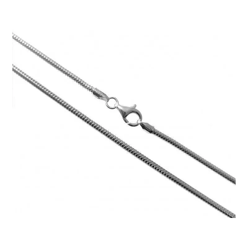 Cadena plata ley 925m 40cm. cola topo verdadera 2.40mm. [AB0353]