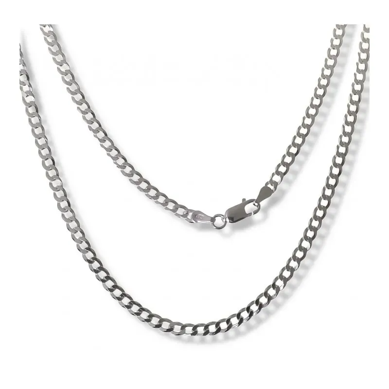 Cadena plata ley 925m 70cm. barbada 0.80mm. [AB0485]