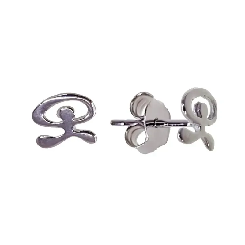 Pendientes plata Ley 925m Indalo 8mm. presión [AB1079]