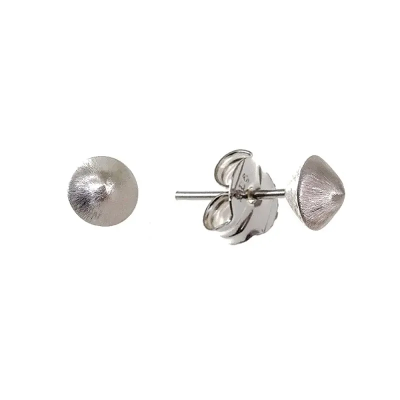 Pendientes plata Ley 925m mate 6mm. [AB1294]