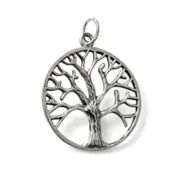 Colgante plata Ley 925m árbol vida 25mm [AB1358]