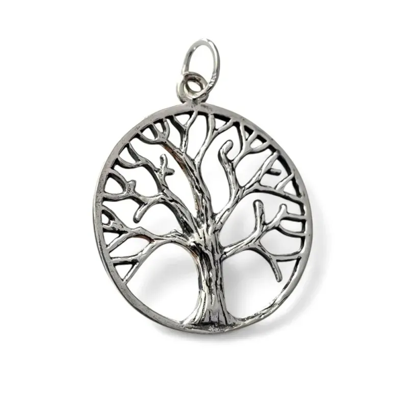 Colgante plata Ley 925m árbol vida 25mm [AB1358]