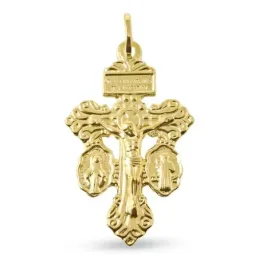 Cruz del Perdón Colgante Plata Ley 925m chapado oro 32 mm. JESÚS DE