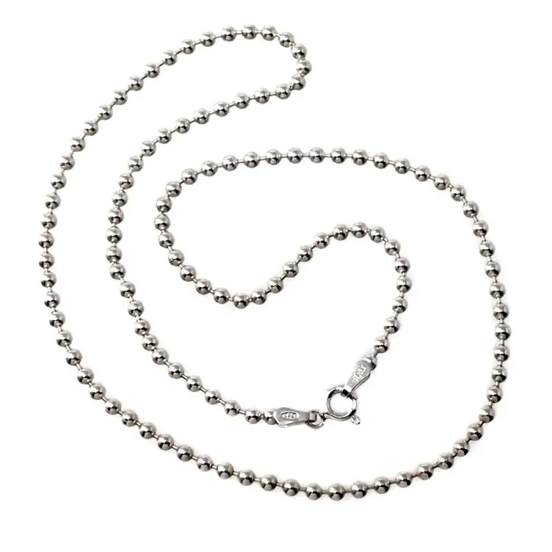 Cadena plata ley 925m 40cm. bolas 2.50mm. [AB0360]