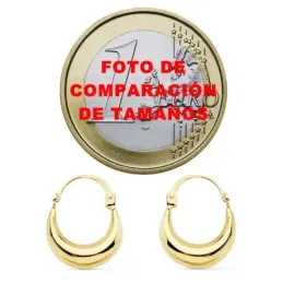 Pendientes oro 9k mujer 13 mm. modelo morcilla huecos