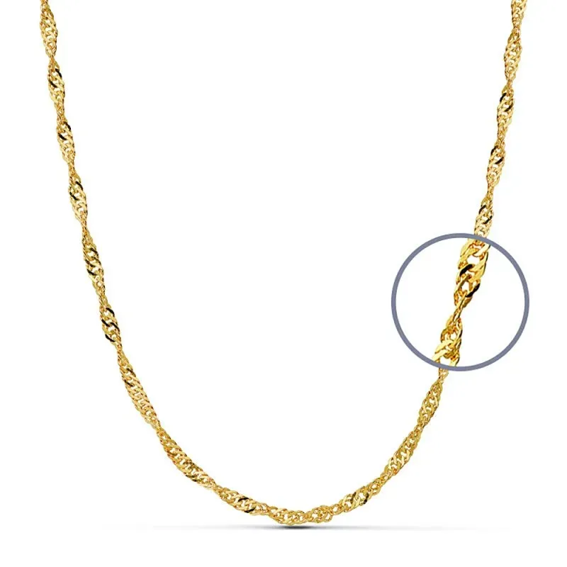 Cadena oro 18k maciza singapur 40 cm. 2,7 mm. 5.60 grs. [9527]