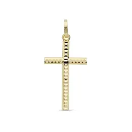 Colgante oro 18k cruz 22mm. tallada [AB8793]