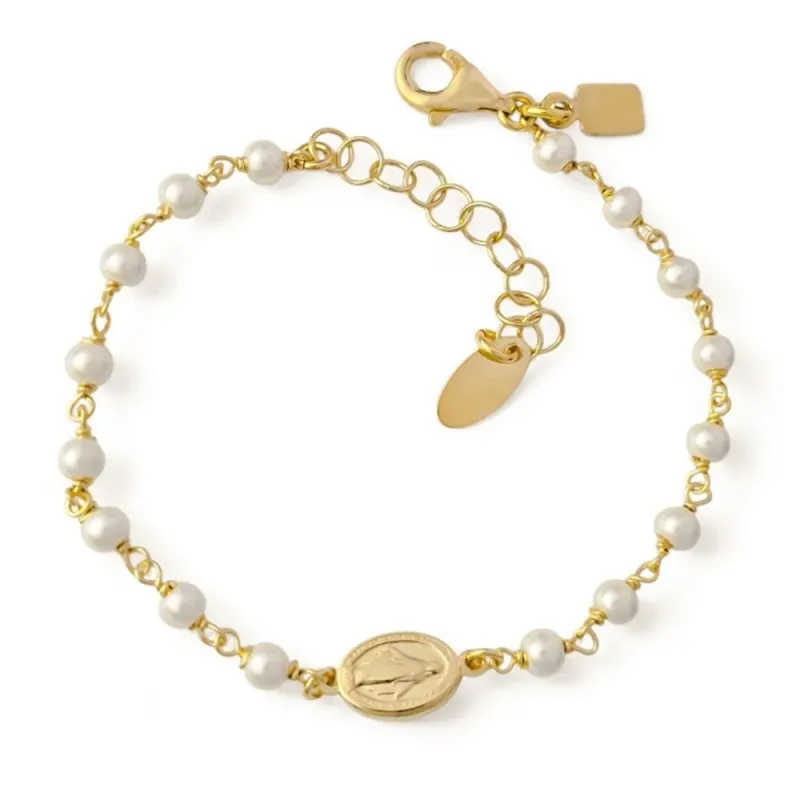 Virgen Milagrosa Pulsera Plata de Ley 925m Primera Comunión chapada o
