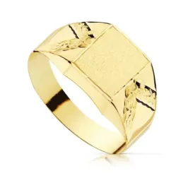 Sello en Oro de 18k para Primera Comunión hueco zona grabado de 8.5x7