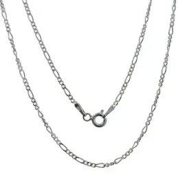 Cadena plata ley 925m 50cm. alternada 3x1 0.40mm. [AB0431]