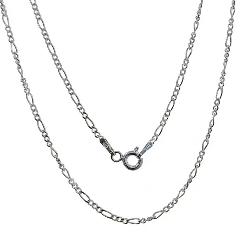 Cadena plata ley 925m 50cm. alternada 3x1 0.40mm. [AB0431]