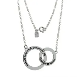 Gargantilla Personalizable en Plata Ley 925m con 42 cm. TE MERECES TO