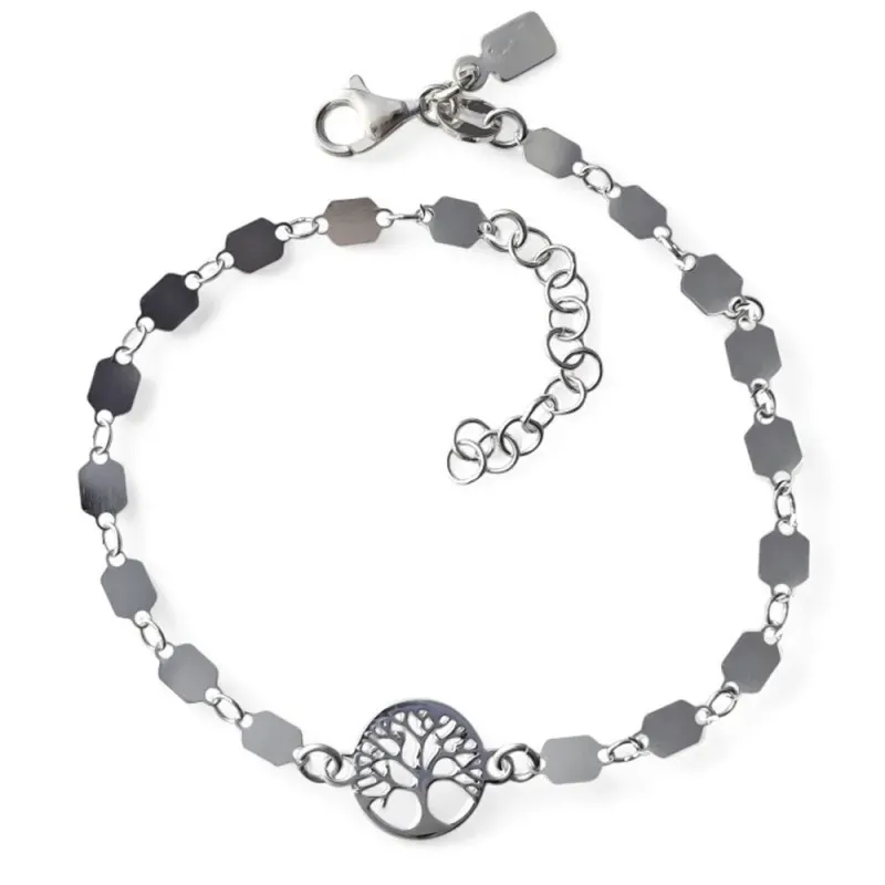 Árbol de la Vida Pulsera en Plata de Ley 925m con 17 cm. amuleto de 1