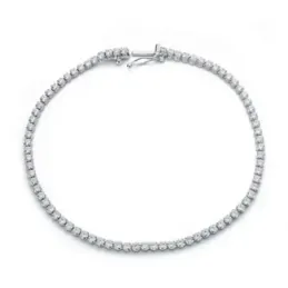 Pulsera oro blanco 18k 20cm. circonitas  [AB0769]