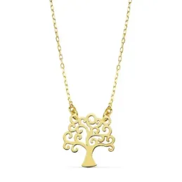 Colgante gargantilla oro 18k Árbol Vida 45cm. 12x13mm. [AB2362]