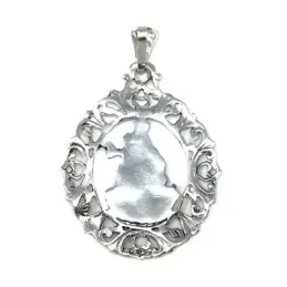 Medalla Plata Ley 925m Virgen del Carmen 50mm. barca [AB9264]