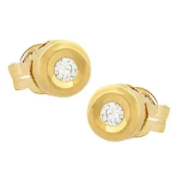 Pendientes Oro Amarillo 18k modelo Tu Diamante (2 Diamantes 2,60mm 0,14cts) Medida: 5,40mm. Presión.