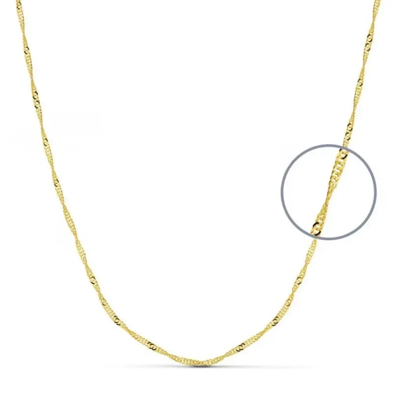 Cadena oro 18k maciza singapur 40 cm. 1,5 mm. 2.00 grs. [9514]
