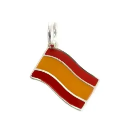 Colgante plata Ley 925m esmaltado bandera España [AB5388]
